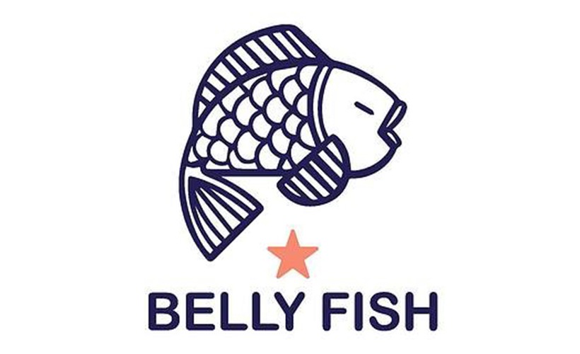 Belly Fish a fish and writing below it
