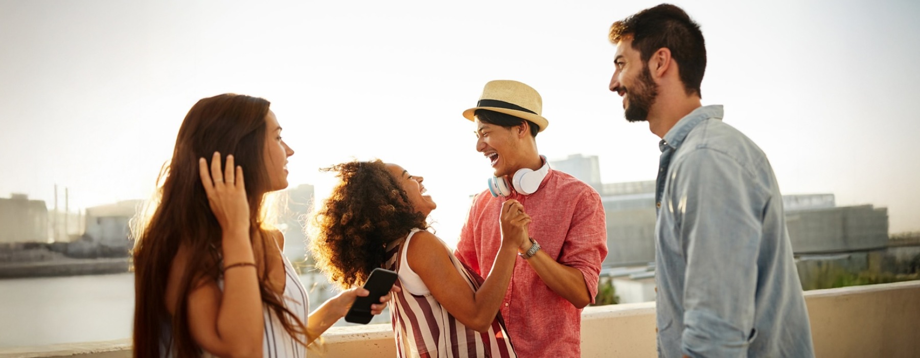 people embracing outdoors